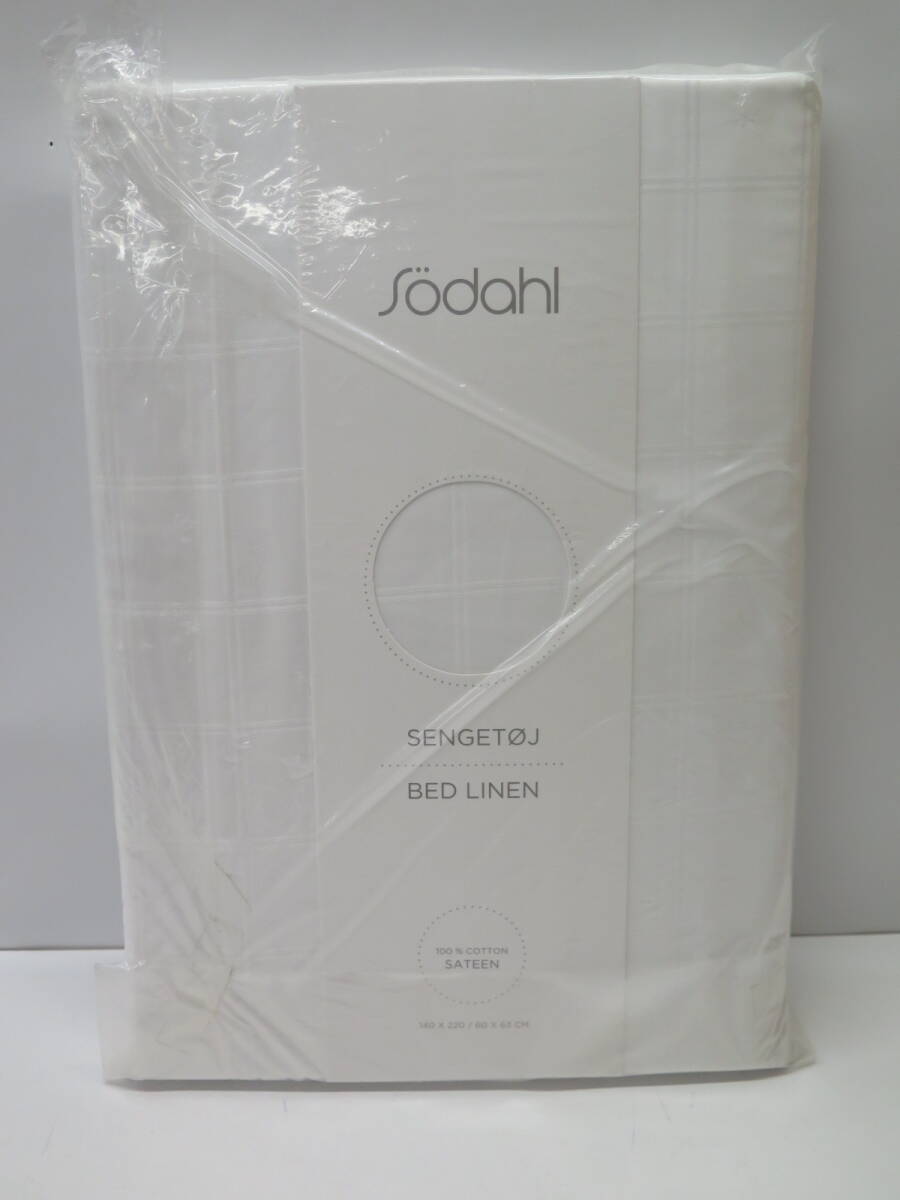 ●未使用保管品　デンマークブランド Sodahl ソダール　オーガニックコットン　シングル掛け布団カバー＆枕カバーセット 140x220 60×63