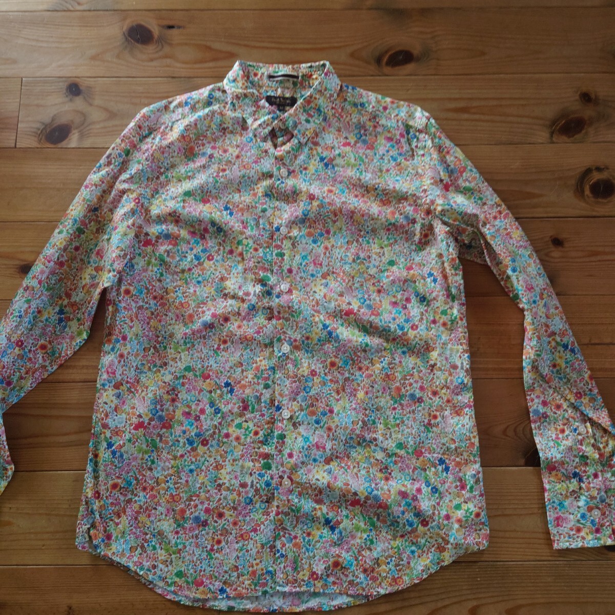 ★マジでラスト値下げ！希少 レア Paul Smith COLLECTION ポールスミス・コレクション 花柄シャツ ドレスシャツ ボタニカル柄 M 日本製 ★