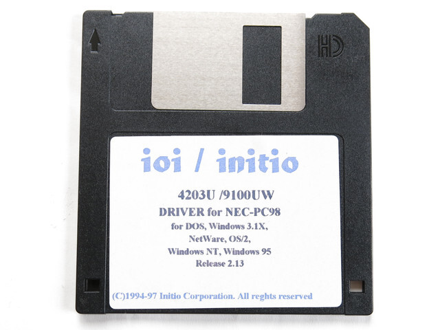 IOI Initio 4203U 9100UW Driver for NEC PC-98 DOS Win3.1x NetWare OS/2 WinNT Win95 Release 2.13
