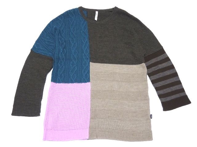 glamb KNIT SWEATER 3 size / グラム クレイジーパターン ニット セーター オーバーサイズ 日本製 メンズ