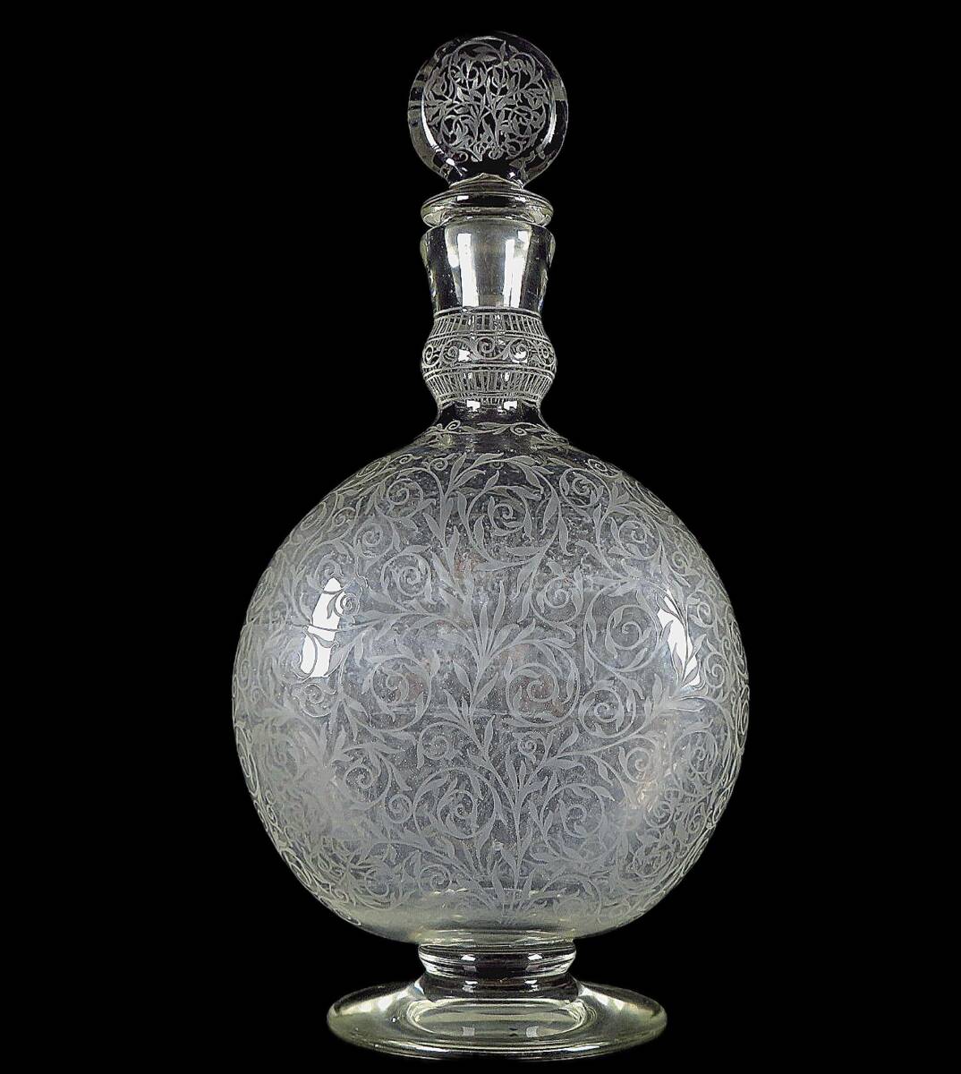 【SAKURAYA】資産家整理品【BACCARAT Michelangelo オールドバカラ ミケランジェロ デキャンタ】西洋美術 骨董品 アンティーク 高さ28.5cm