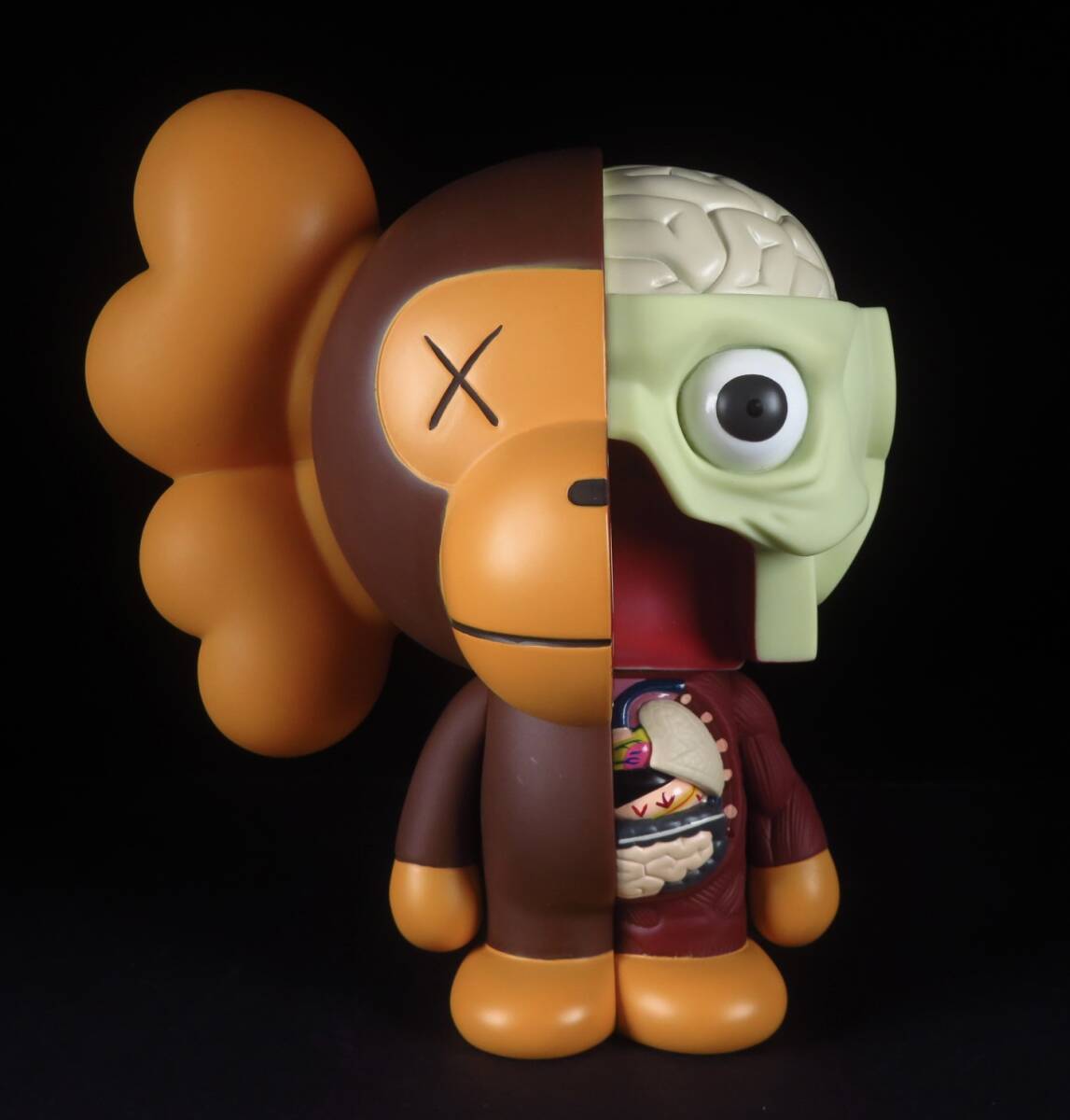【SAKURAYA】MEDICOM TOY 11SS【OriginalFake×A BATHING APE×KAWS MILO】エイプ カウズ コラボ 人体模型マウロフィギュア 共箱 レア物②