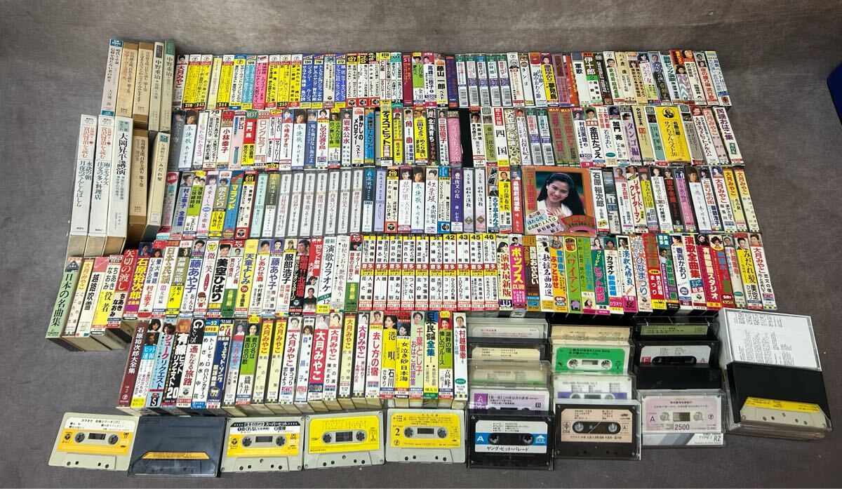 カセットテープ まとめ売り 演歌 歌謡曲 落語 などジャンル色々 まとめて 昭和レトロ 天童よしみ 吉幾三 など ジャンク品 未開封有り 