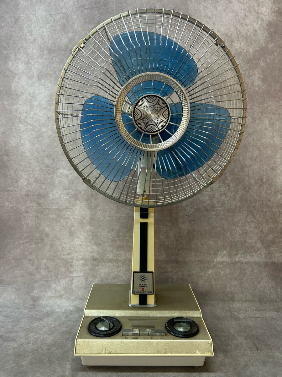 当時物 昭和レトロ 扇風機 SOLID STATE FUJI ELECTRIC FAN ZA305B 羽の直径30cm 難あり 稼働品 アンティーク 奈良発 直接引き取り可