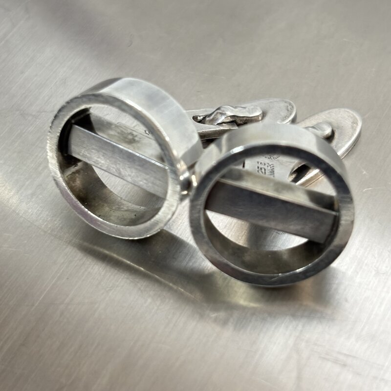 GEORG JENSEN ジョージ ジェンセン 高級ブランド デンマーク発 カフスボタン SILVER 925 スターリング サークル ラウンド IW504CA05GRG_CFF