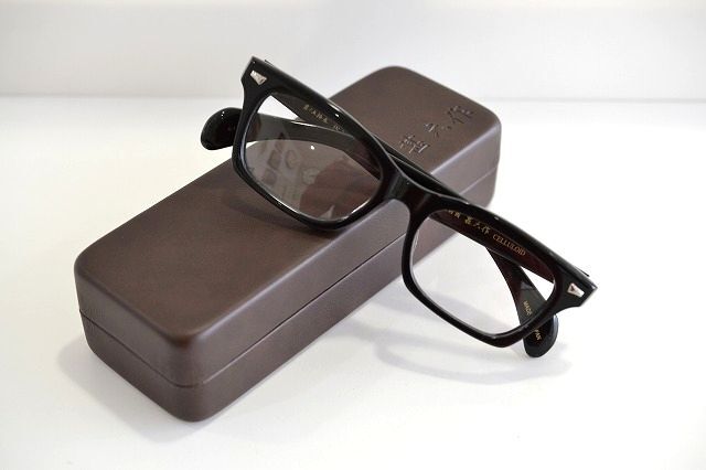 越前國　甚六作　JN-053　セルロイド使用　メガネフレーム　ブラック　新品未使用