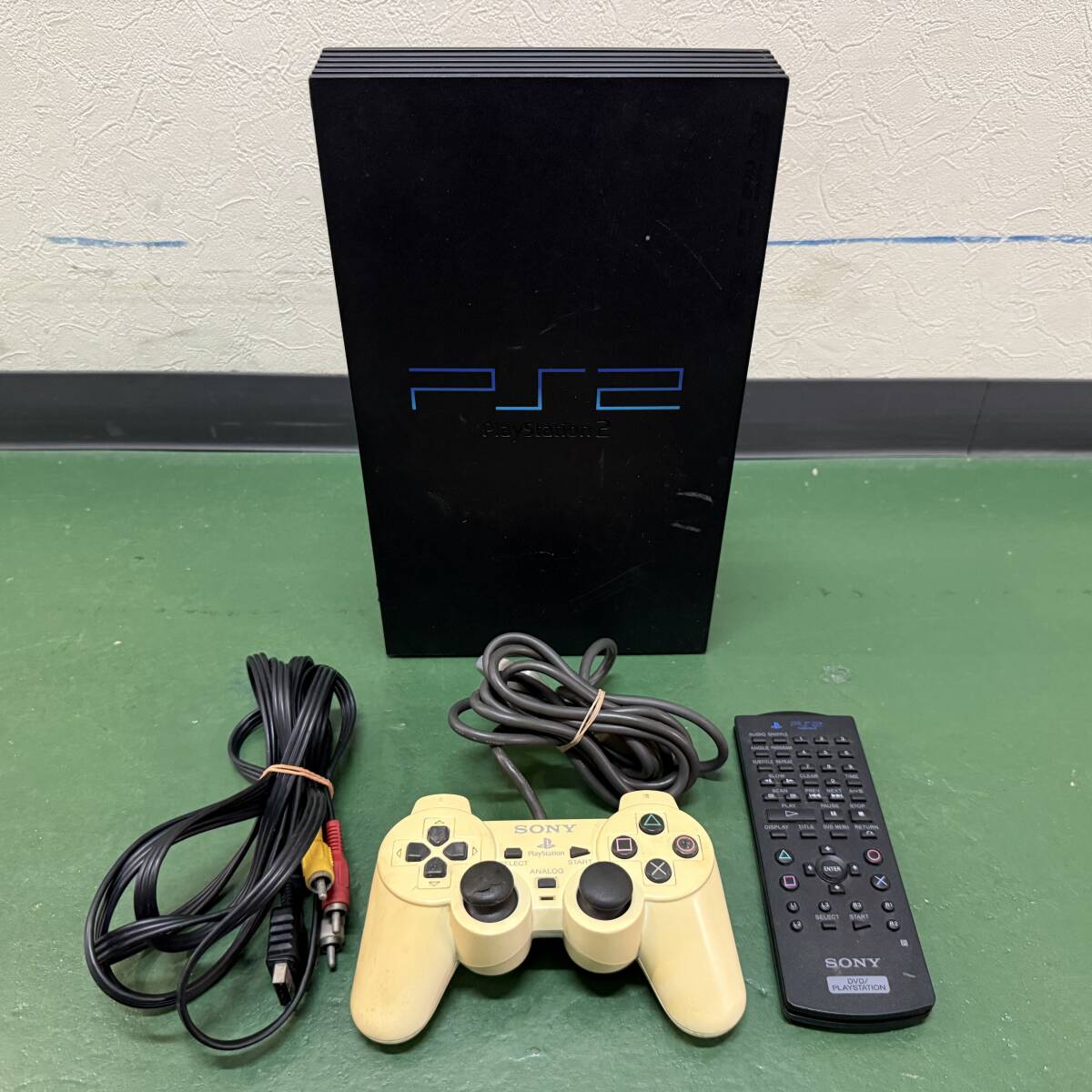 4112 SONY ソニー PS2 プレイステーション2 本体 SCPH-10000 コントローラー SCPH-1200 リモコン 通電のみ確認 動作未確認 ジャンク