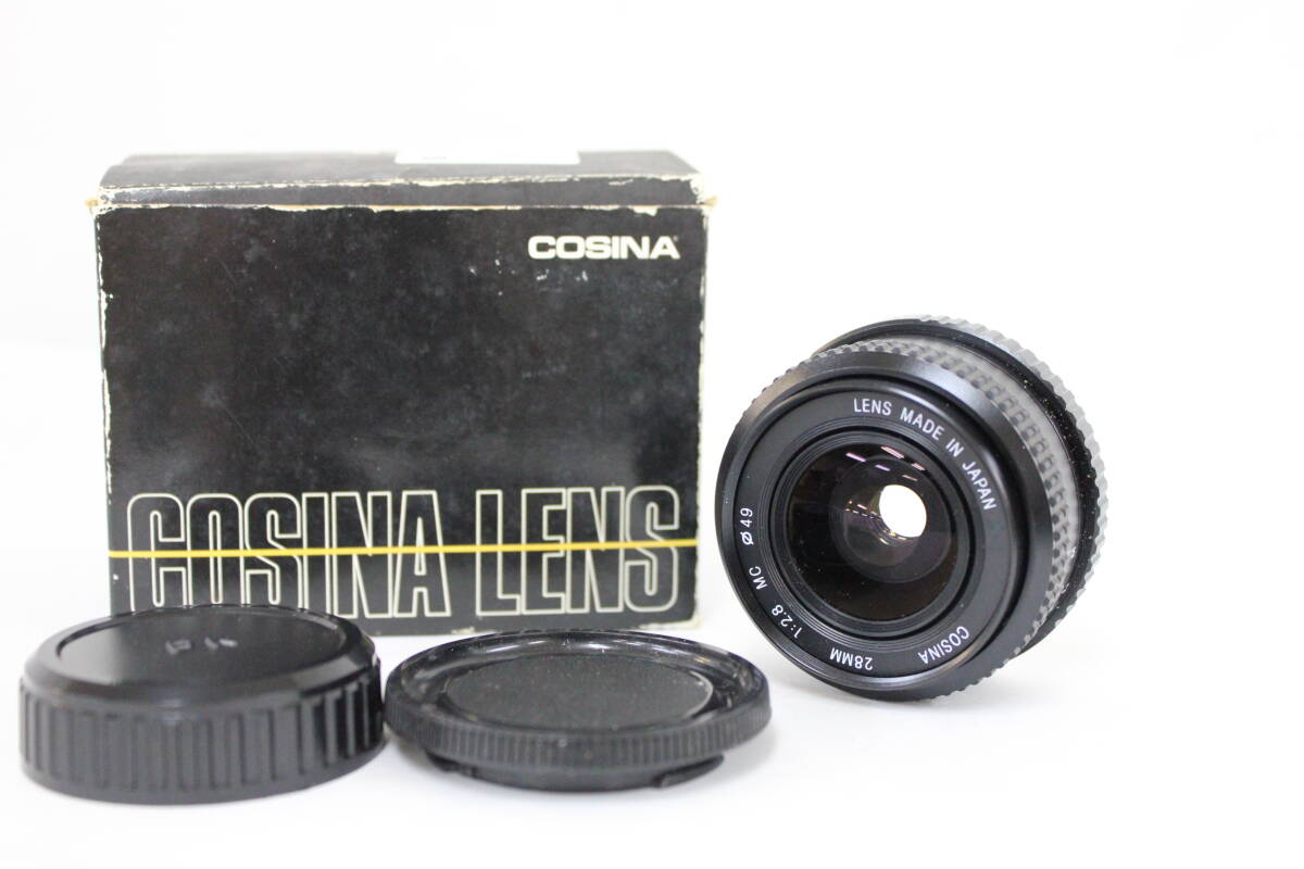 【返品保証】 【元箱付き】コシナ Cosina 28mm F2.8 MC 前後キャップ付き ペンタックスマウント レンズ M5292