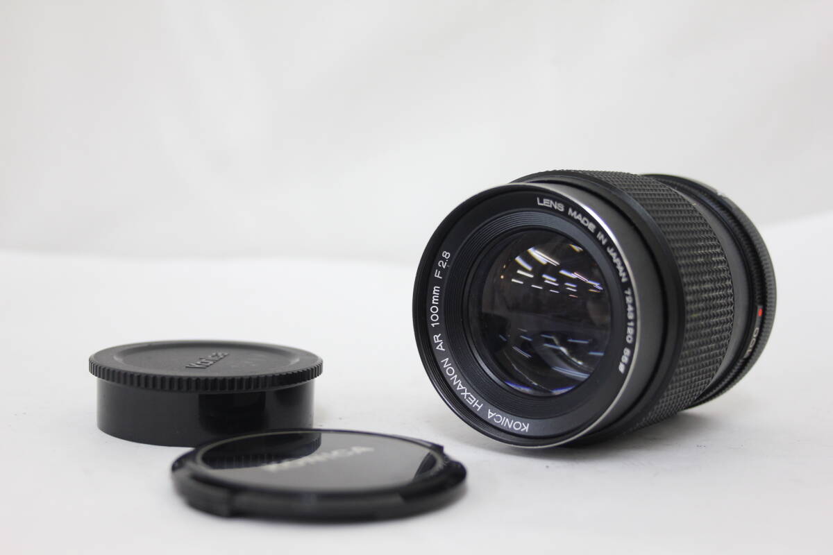 【訳あり品】 コニカ Konica Hexanon AR 100mm F2.8 前後キャップ付き レンズ M5176