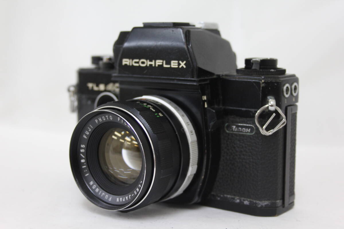 【訳あり品】 リコー RicohFLEX TLS 401 ブラック FUJI PHOTO FILM FUJINON 55mm F1.8 ボディレンズセット M5208