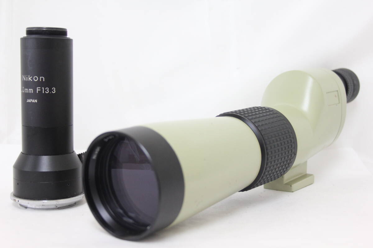 【返品保証】 ニコン Nikon Fieldscope D=60 P 20x 専用アタッチメント 800mm F13.3 フィールドスコープ M5690