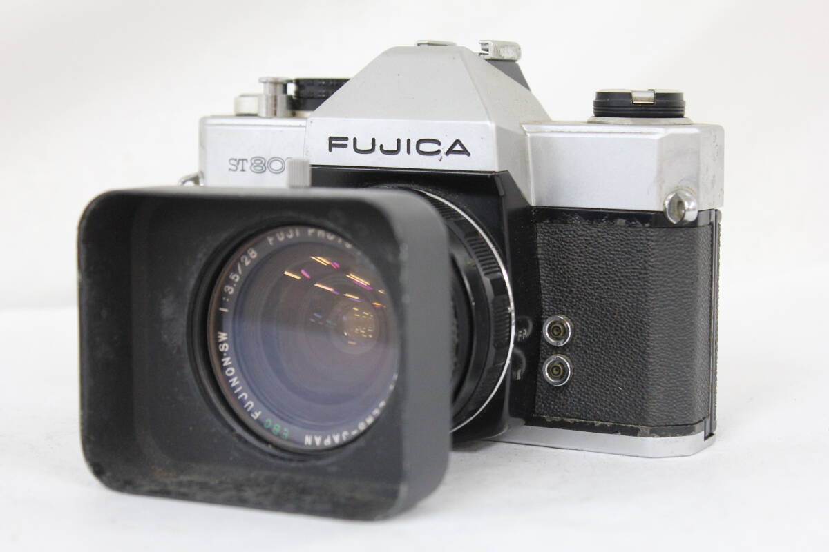 【返品保証】 フジカ FUJICA ST801 EBC Fujinon.SW 28mm F3.5 M42マウント フード付き ボディレンズセット M6021