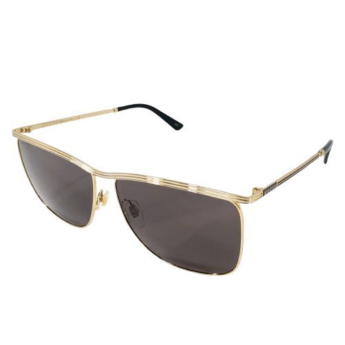 GUCCI グッチ サングラス ティアドロップ ゴールド金具 ブラック ブラウンレンズ 度なし 保存袋 ケース付き GG0821