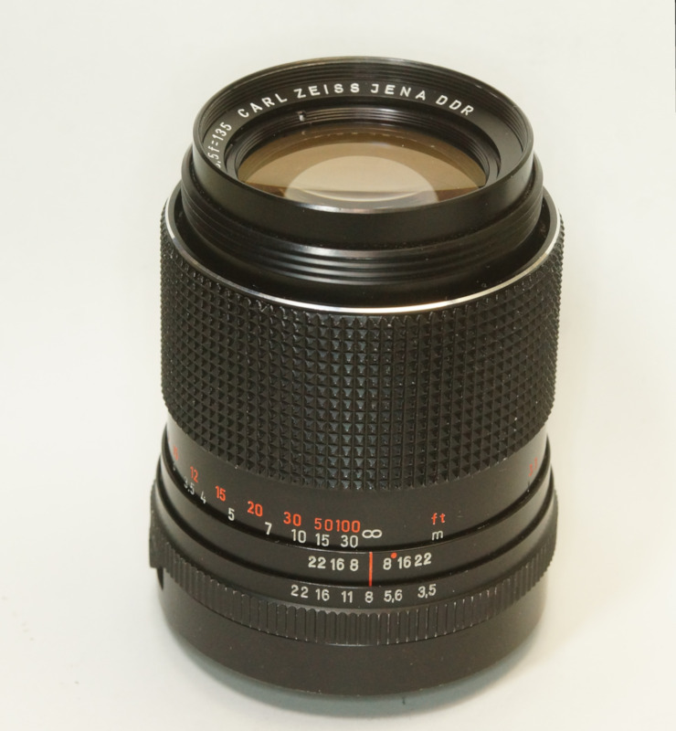 ドイツ製 Carl Zeiss Jena MC Sonnar 3.5/135 M42 89NA-856 輸出仕様 RedMC ブラック 80年代
