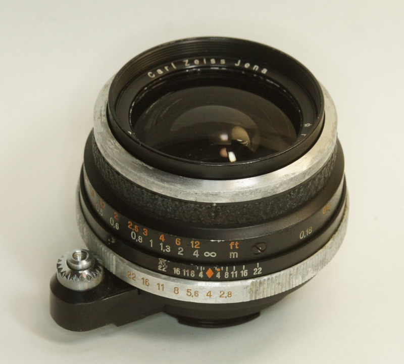 ドイツ製 Carl Zeiss Jena Flektogon 2.8/35 Exakta 117NB-179 Q1 レザー 60年代
