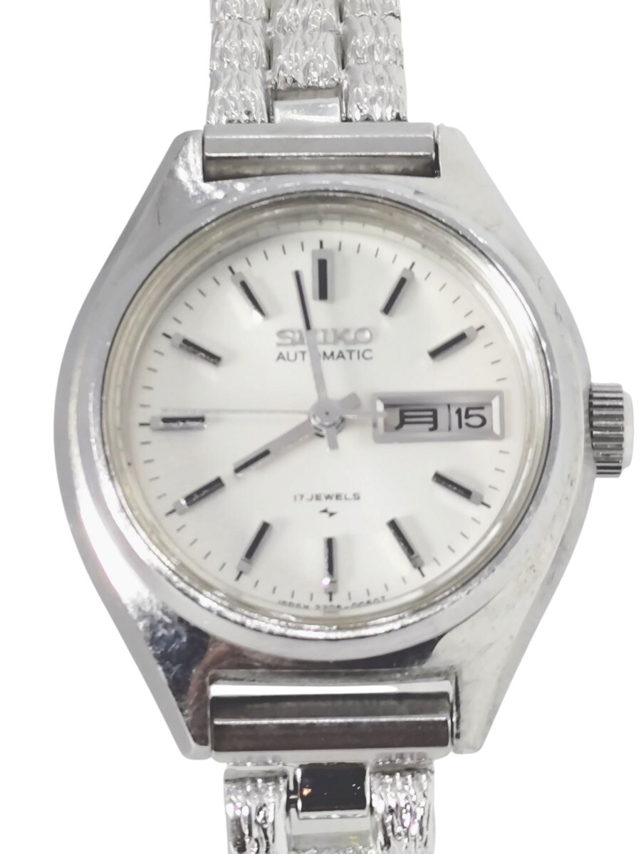 【ジャンク品】SEIKO セイコー 2206-0480 腕時計 レディース ウォッチ 自動巻き デイデイト 17JEWELS ベルト社外品 腕周り15.5cm