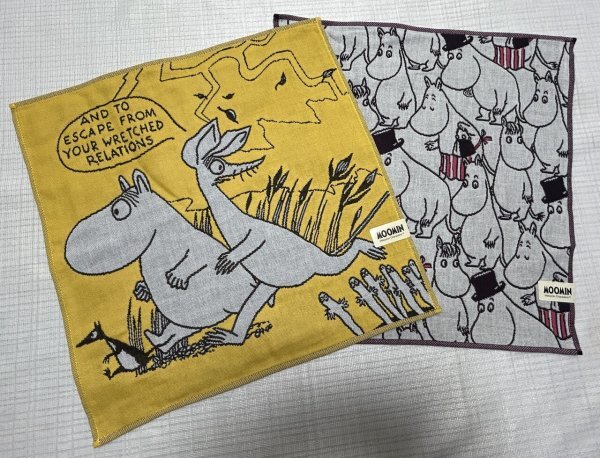 ☆新品☆ムーミン/可愛いカーゼハンカチタオル/２枚【202】