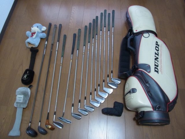 ゴルフクラブセット Taylor Made Jumbo MTN III PRO MODEL 他 DUNLOP ゴルフバッグ付 USED
