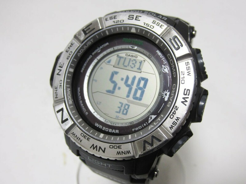 送料無料 CASIO カシオ PROTREK プロトレック 電波ソーラー メンズ 腕時計 デジタル MULTIBAND6 PRW-3500-1JF 中古