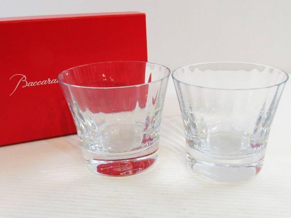 Baccarat バカラ ロックグラス ペアグラス 2客 口径：約9.5cm 箱付属 kdh