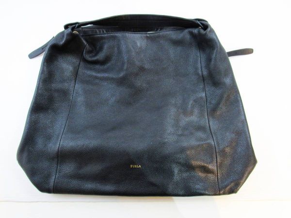 FURLA フルラ レザー トートバッグ ブラック 黒 バッグ ユーズド品 kdh