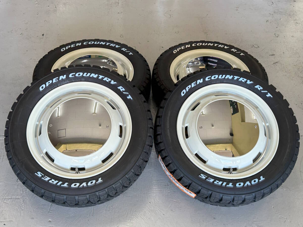 ゴツゴツ系 ガルシア シスコムーン15inch 4H100 4.5J+45 TOYO オープンカントリーR/T 165/60R15 ハスラー キャストアクティバ