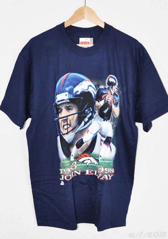 【NFL P/新品】ジョンエルウェイ（ブロンコス）引退記念Tシャツ【PRO PLAYER/プロプレイヤー】Denver Broncos John Elway '90s Deadstock