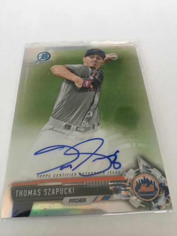 【現Giants/Thomas Szapucki】2017 Bowman Chrome Ref Auto 266/499