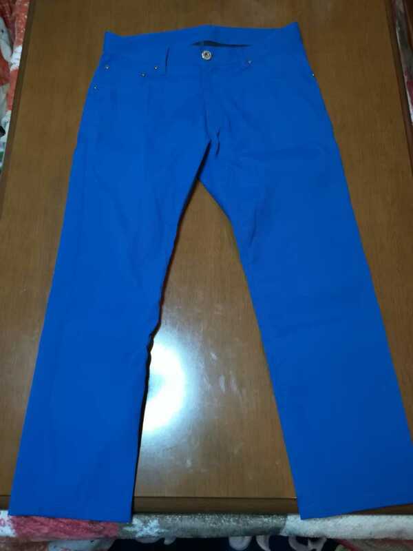 【中古美品】コムサメン メンズ パンツ ズボン ブルー色 Mサイズ 