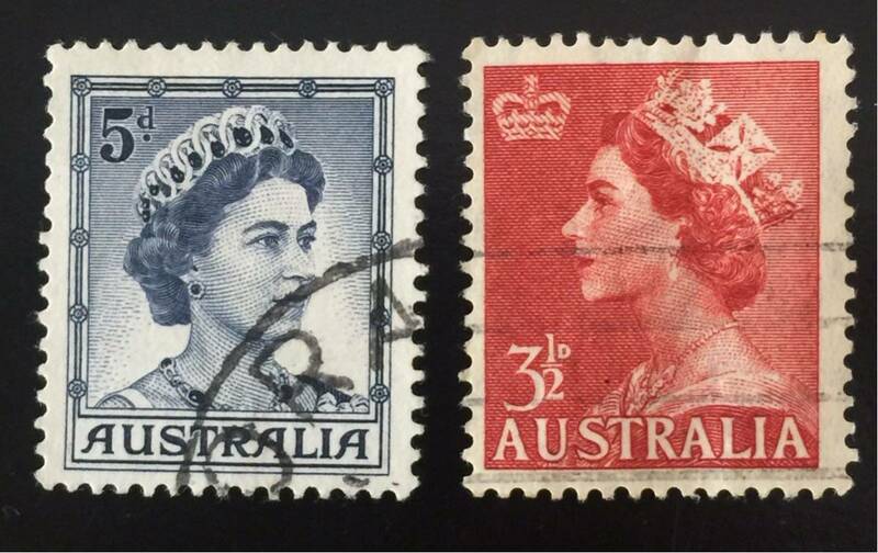 オーストラリア切手★ 女王エリザベス2世 1953年、1959年