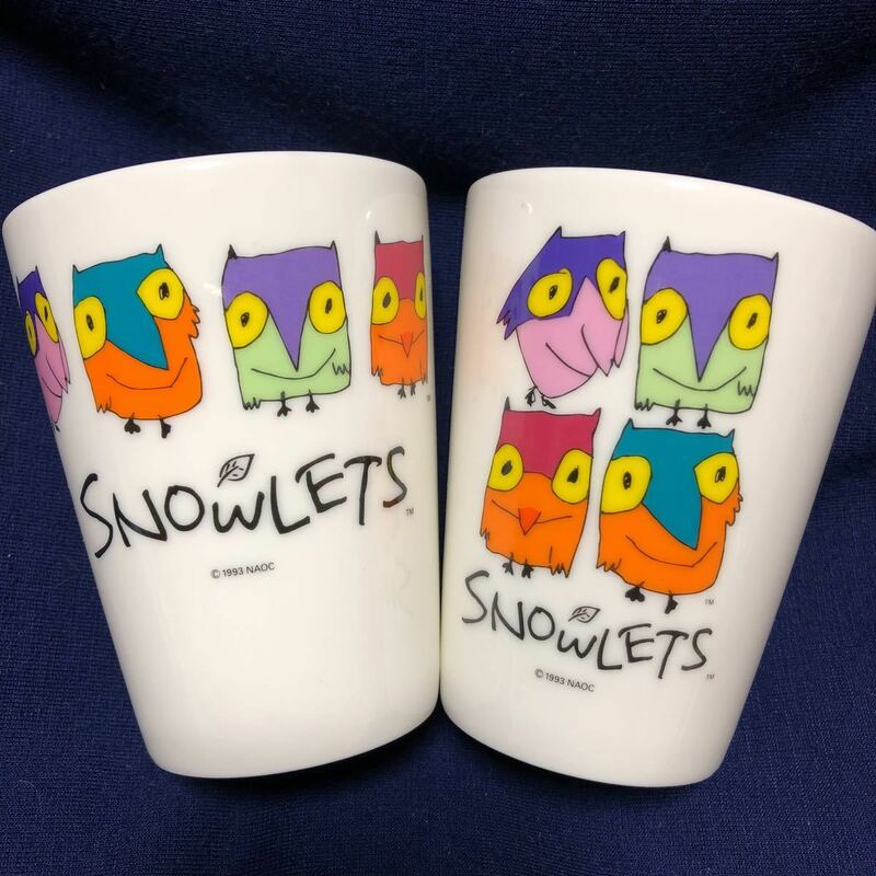 激レア希少品 1993年 長野オリンピック SNOWLETS スノーレッツ 陶器 タンブラー 湯のみ 2個セット ヤマカ製