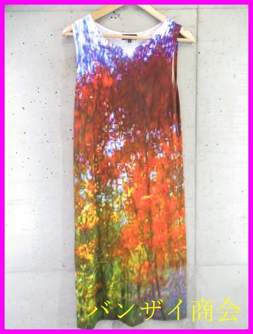 001c188◆良品◆agnis b. アニエスベー ストレッチ ノースリーブ ロングワンピース イ/スカート/パンツ/ジャケット/コート/シャツ/ブラウス