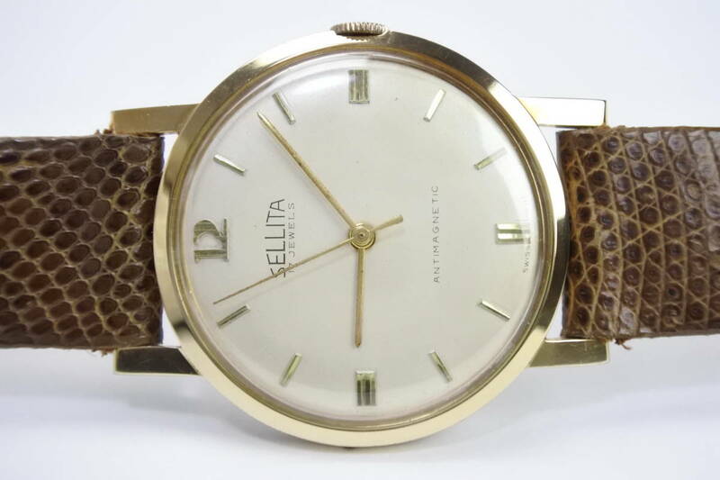 ☆☆☆　アンティーク１９５０年代名機 スイス製 ＳＥＬＬＩＴＡ １７石 手巻紳士腕時計 未使用品　 素晴らしいコンディション