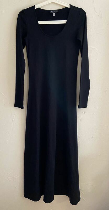 【送料無料】中古 ARMANI JEANS アルマーニジーンズ ワンピース ドレス ブラック サイズ XXS