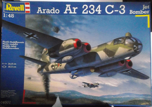 レベル/1/48/Arado Ar-234 C-3/ドイツ空軍四発ジェット爆撃機アラドAr-234c-2/未開封品