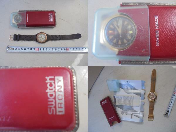 4CMa48☆　☆ｓｗａｔｃｈ　ＩＲＯＮＹ　ＳＷＩＳＳ　ＴＩＭＥＸ　ＩＮＤＩＧＬＯ　腕時計　可動未確認　２本セット　旧家蔵出し