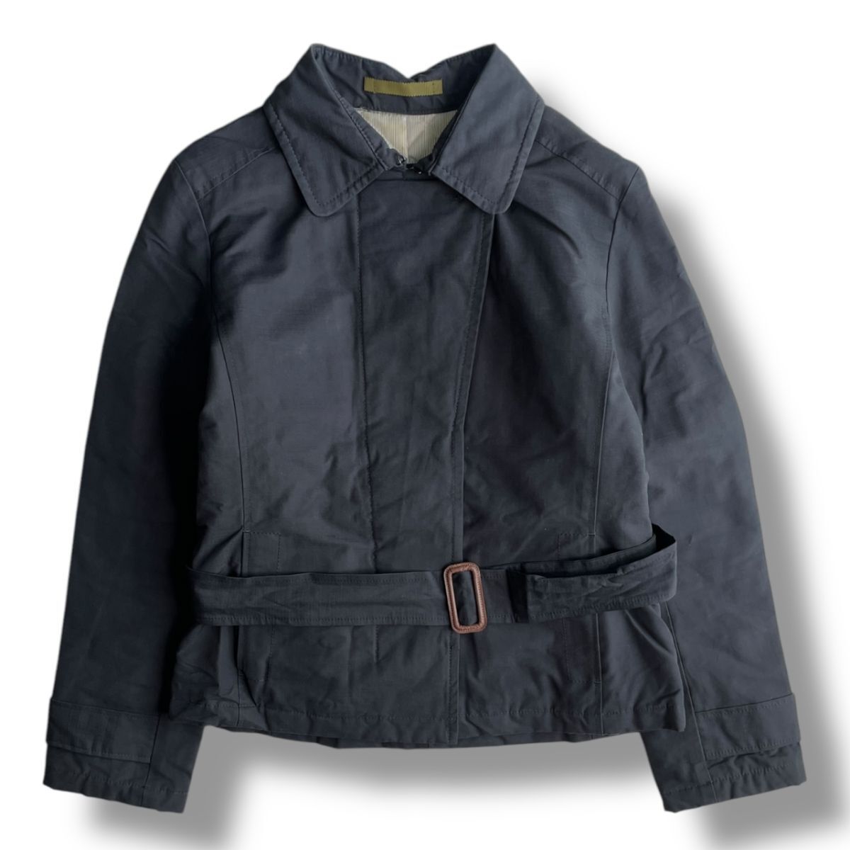 国内正規品★ J.CREW ジェイクルー 日本製 レディース ショート丈 トレンチコート 中綿 ジャケット 黒 XS キルティングベルト付き トップス