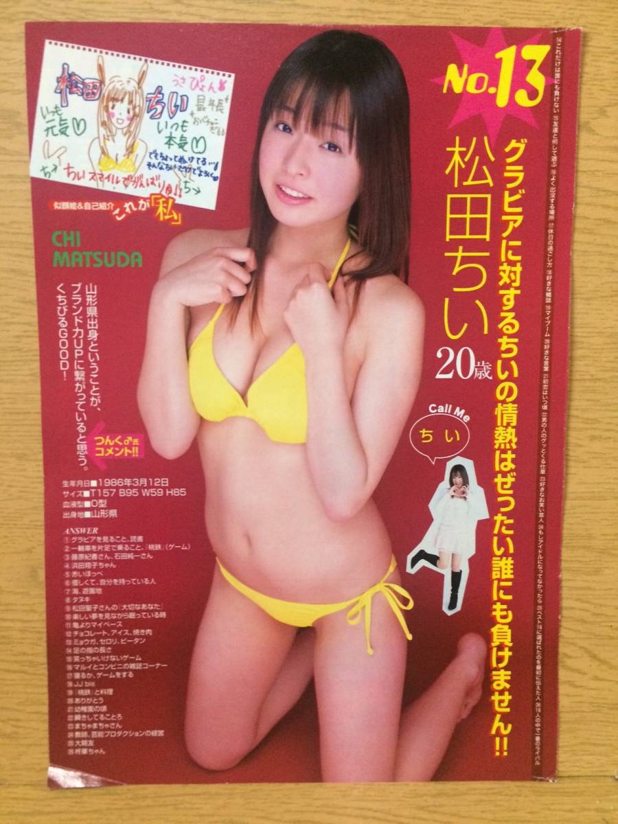切り抜き 松田ちい 宗田早紀 ミスマガジン2006 1枚