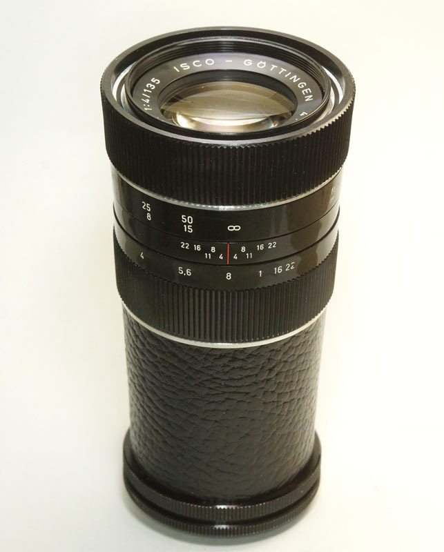 西ドイツ製 ISCO Gottingen ISCONAR 1:4/135 M42 2N-538 Triplet イスコ レザー ブラック 後期型