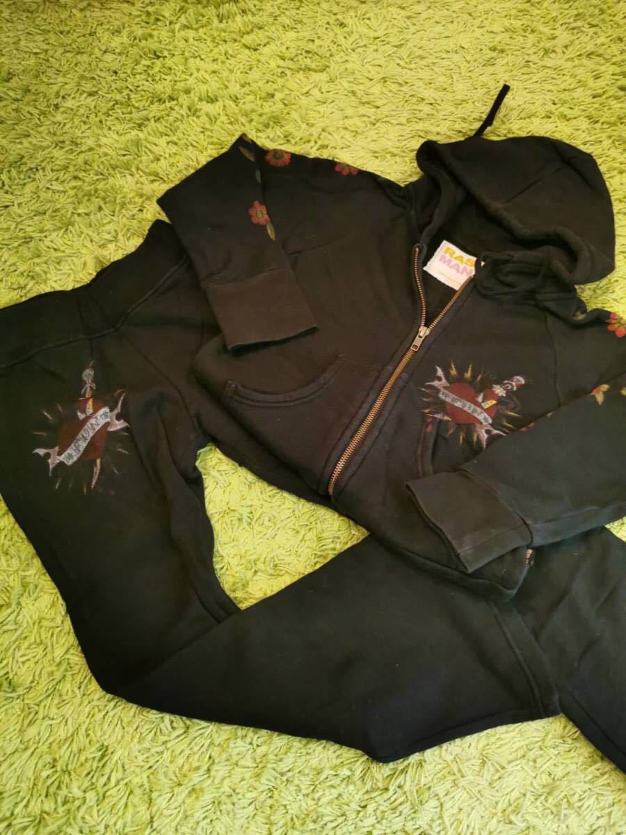 RASTA MANIS スエットパーカーセット 黒 130ｃｍ