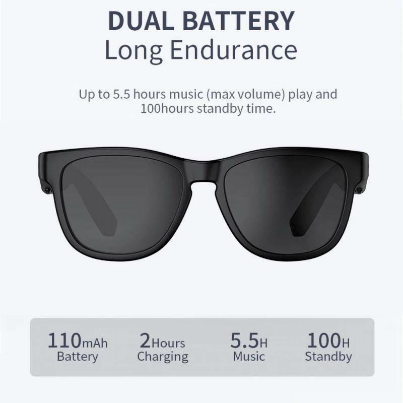 骨伝導 Bluetooth 5.0 サングラスオープン耳ヘッドセット偏光眼鏡ワイヤレスメガネ