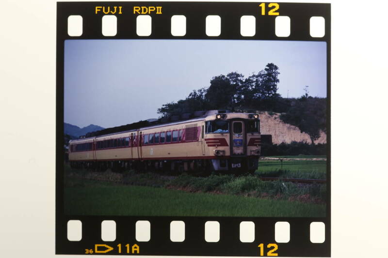 １８１系　いそかぜ　35㎜カラーポジ　梅ケ峠ー黒井村