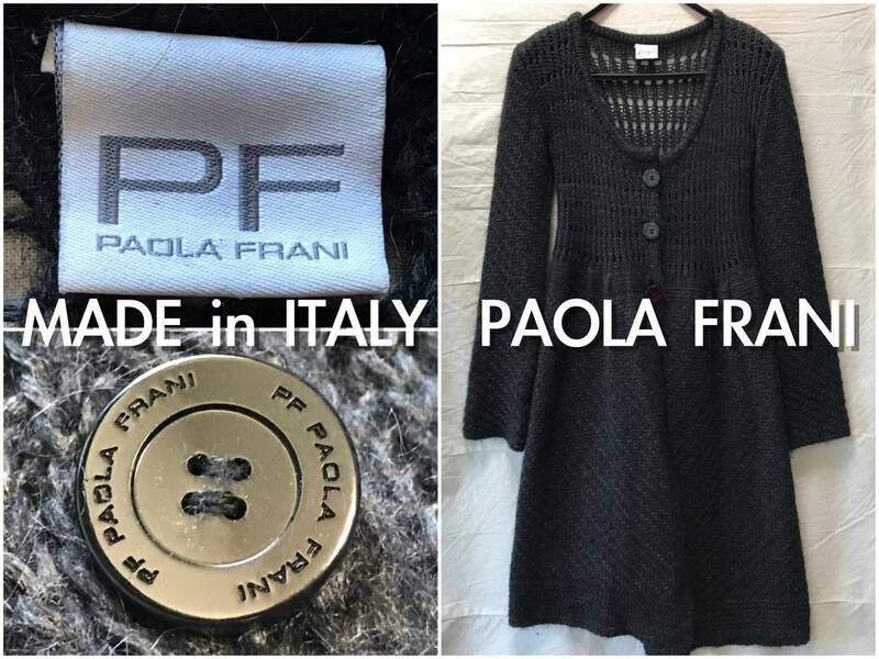 PF PAOLA FRANI ITALY製 パオラ フラーニ ワンピース モヘヤ ウール セーター ドレス ニット ドレス