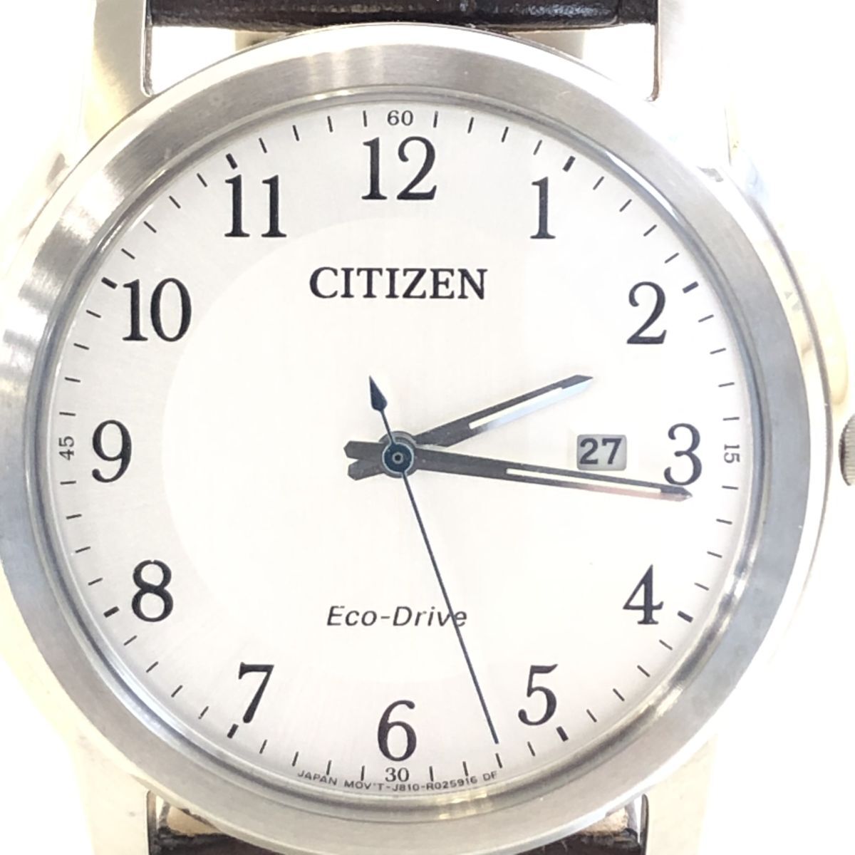 動作未確認 CITIZEN シチズン 腕時計 J810-R010832 エコドライブ ソーラー充電/53-28