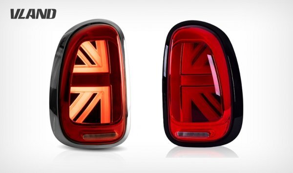 VLAND MINI ミニ R60クロスオーバー用 LEDテールランプ 流れるウインカー F60現行仕様 オープニングモーション機能搭載 ユニオンジャック　
