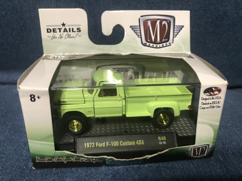 送料込 chase チェース M2 machines マシーン AUTO TRUCKS 1972 Ford F 100 Custom 4x4 GREEN フォード オート トラック カスタム