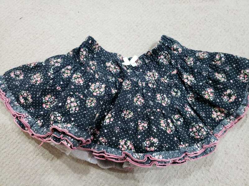 花柄フレアースカート　90cm 春夏物　女の子用　送料無料　匿名配送　フラワー柄ミニスカート