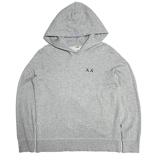 国内正規品■UNIQLO(ユニクロ)× KAWS(カウズ)×セサミストリート 長袖スウェットパーカー灰グレーL