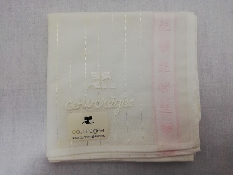 【正規品】courreges / クレージュ ハンカチ ホワイト #yh-1167