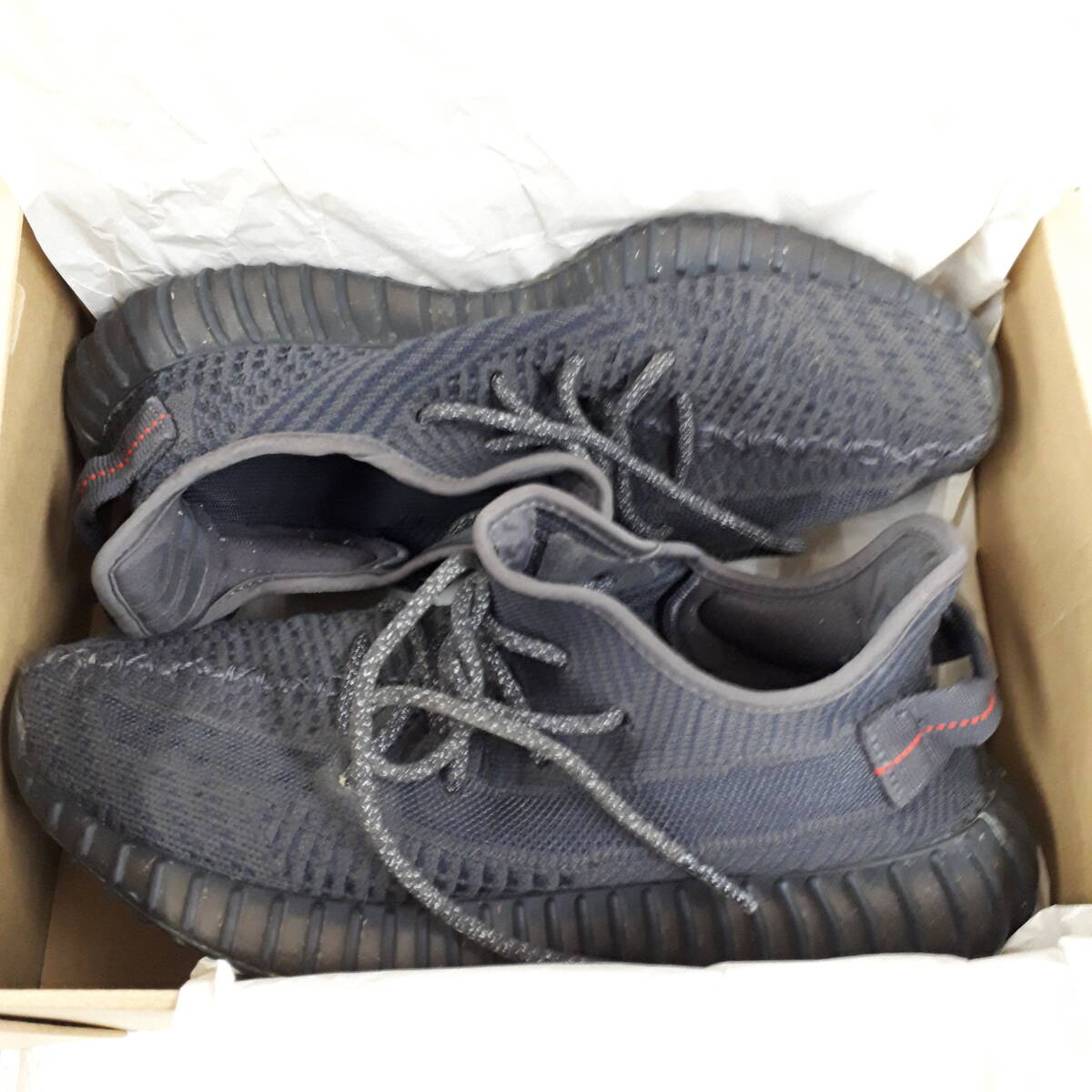 靴527-191♪【送料未定・約80～】adidas YEEZY BOOST 350 V2 ブラック US8 1/2 26.5㎝ FU9006